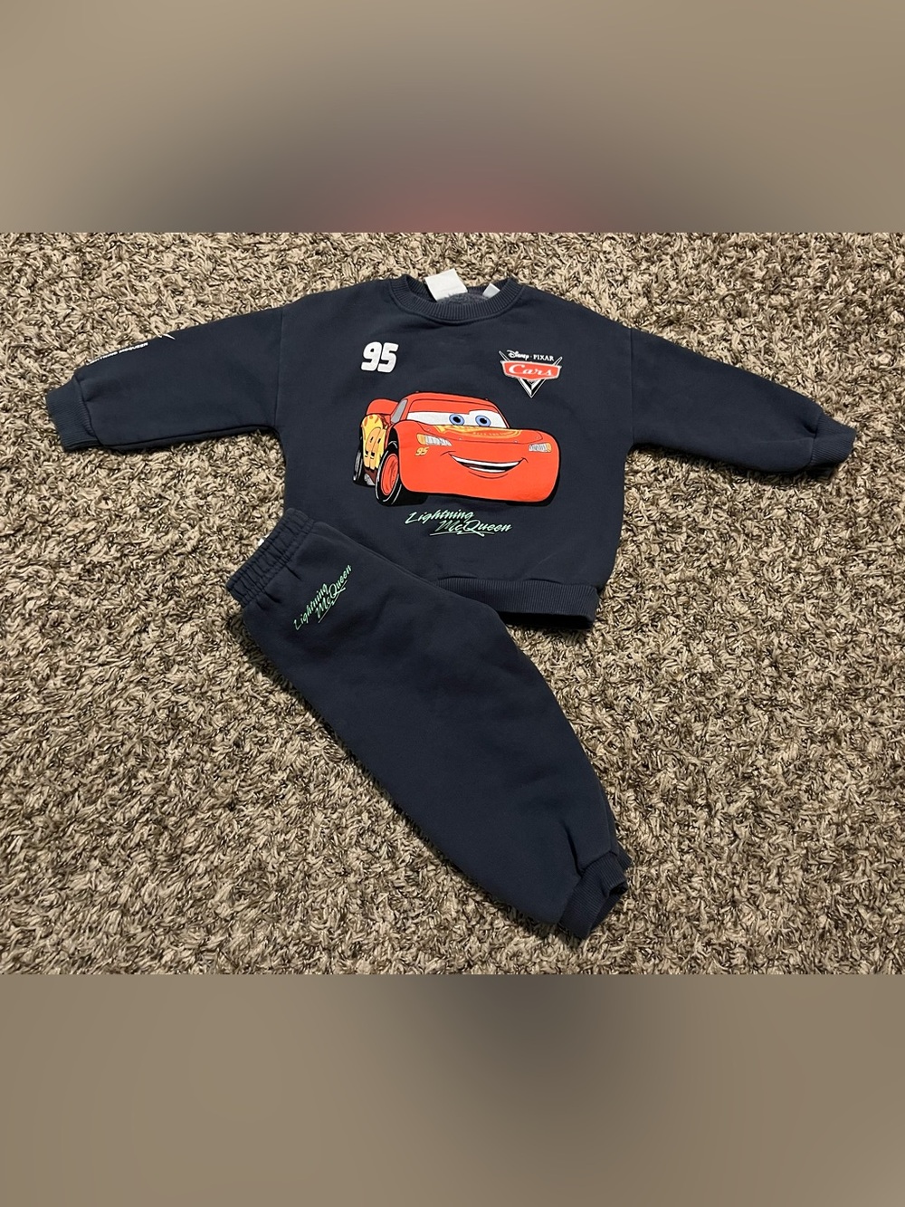 Zara Disney Cars Sweatshirt & Pants Set Boy 2T